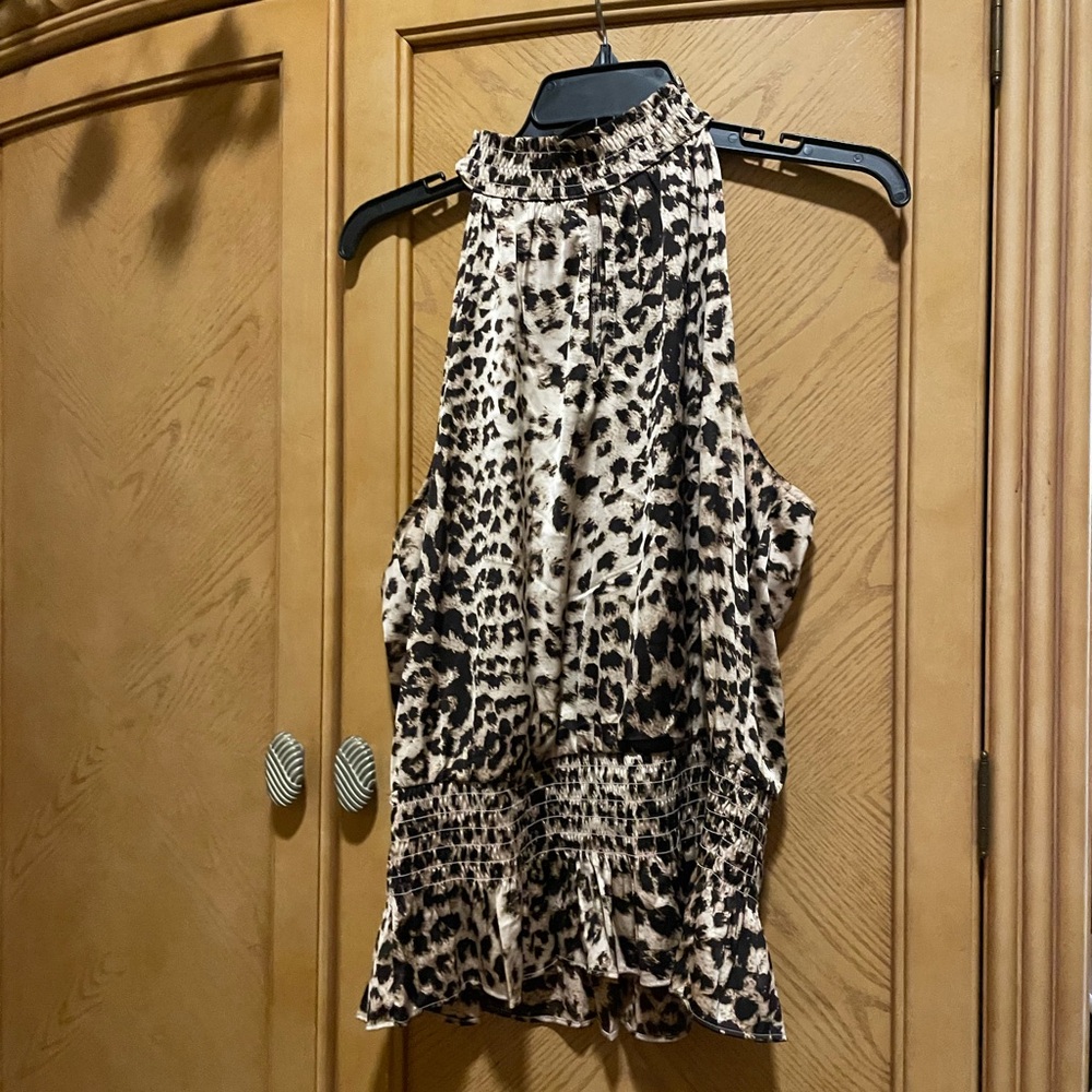 INC International Concepts Animal Print Tank Top size large